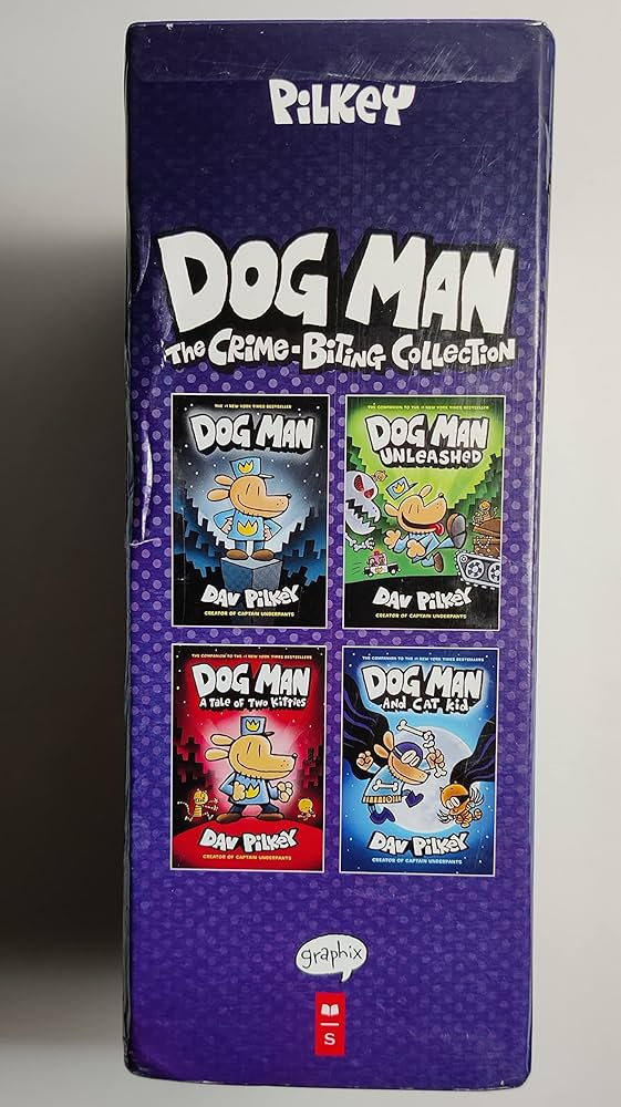 DOG MAN ~ The Crime-Biting Collection: 4 Hardcover Set: Dav Pilkey DOG MAN ~ The Crime-Biting Collection: 4 Hardcover Set: Dav Pilkey